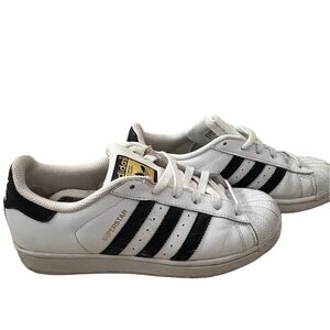 Adidas Superstar White and Black Sneakers